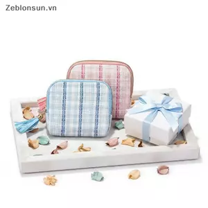 # HB # Túi đựng mỹ phẩm nhỏ Tweed cao cấp có dây kéo sel Túi đựng trang điểm bền để tặng quà ngày lễ.