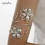 AqToCna Bohemian Kim Loại Hoa Cánh Tay Vòng Tay Nữ Vintage Punk Phong Cách Rỗng Lắc Tay Có Thể Điều Chỉnh Trên Cánh Tay Vòng Tay Trang Sức Dự Tiệc Phụ Kiện AqToCna
