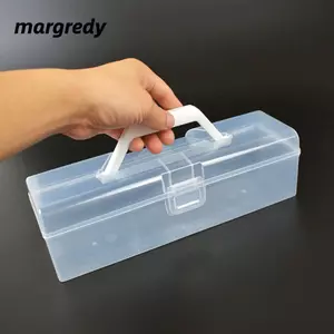 MARGREDY Nhựa Bảo Quản, Hộp Bảo Quản Máy Tính Để Bàn, Hữu Ích Với Tay Cầm Bút Đánh Dấu Nhựa Đựng Đồ Học Sinh