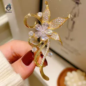 Trâm cài hoa kim cương giả thời trang dành cho nữ Quần áo Áo khoác Phụ kiện trang sức Quà tặng Mới
