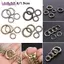 BORAGETE 10 Chiếc Lò Xo Vòng Tròn Khóa Hợp Kim Kẽm Chất Lượng Cao Móc Mạ Cổng Chụp Khóa Kẹp