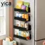 Giá treo từ tính YICA, Tiết kiệm không gian có móc Kệ bên tủ lạnh, Không cần khoan treo máy giặt từ tính chống gỉ Nhà tổ chức nhà bếp