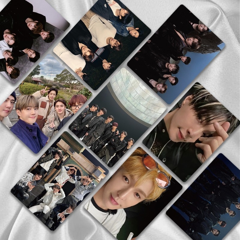 50-55 Cái / hộp EXO Laser Holographic Photocards BAEK HYUN SEHUN Chanyeol SOLO Lomo Cards D.O. Bưu thiếp ba chiều KAI CHEN XIUMIN SUHO YM