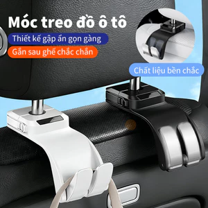 Móc Treo Đồ Sau Ghế Ô Tô Đa Năng Chất Liệu ABS Cao Cấp, Treo Túi Xách Balo Ô Quần Áo Tiện Lợi