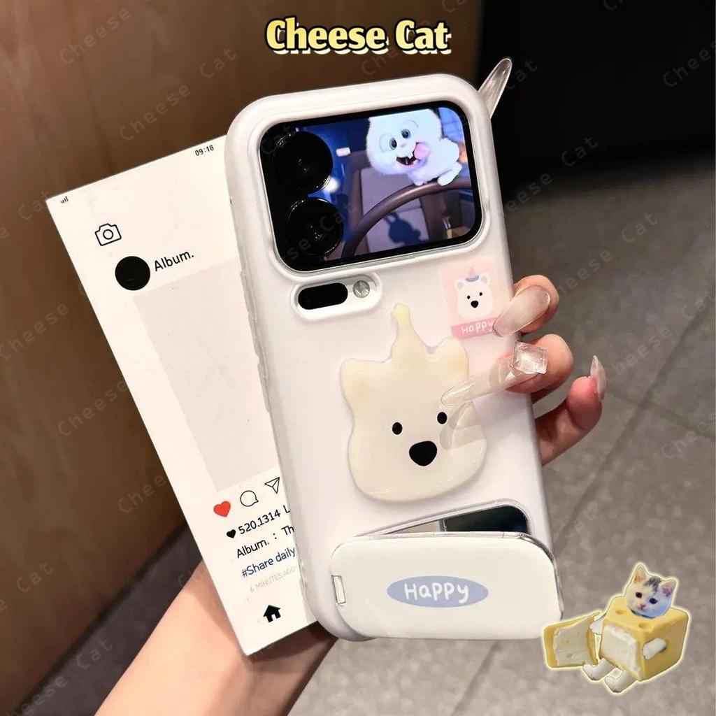 Ốp Lưng Gương Đứng Hình Lợn Hồng Dễ Thương Cho iPhone 15 14 13 12 11 16 17 Pro Max XR Xs Max 7 Plus