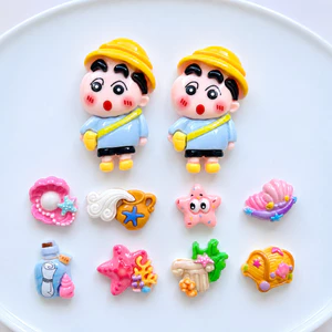 Set Charm Shin Cậu Bé Đi Biển Vỏ Sò Hồng Sao Biển Ngọc Trai Kho Báu Đại Dương Mùa Hè Resin Collection