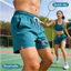 Tập luyện mùa hè thể thao Li Ning quần short ống thẳng nhẹ nam nữ leo núi đi xe đạp chạy bộ thể dục quần short lụa băng ba phút