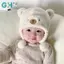 GHX Dễ Thương Mùa Đông Ấm Áp Trẻ Em Bé Gái Bé Trai Mũ Lông Cừu Len Viền Mũ Có Bóng Len Chắc Chắn Mũ Bảo Vệ Tai Mềm Mại Sơ Sinh Bonnet VN