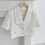 Áo khoác ngắn tay Blazer nữ phong cách ngắn 2025 Áo khoác ngắn tay mùa xuân 6.23