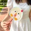 Quạt Đuôi Mèo QEARY, Quạt Dệt Tay Hoạt Hình Di Động, Nhỏ Gọn Thân Thiện Với Môi Trường Nhẹ Chim Cánh Cụt Làm Mát Mùa Hè Quạt Trang Trí Nhà