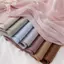 Khăn lụa EDIWANY, Khăn choàng chống nắng voan màu trơn, Thời trang dài mềm mại voan Hijab che mặt ngoài trời