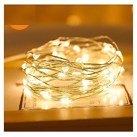 Đèn LED ĐOM ĐÓM ( Led dây) dùng Pin trang trí cây hoặc decor Vintage