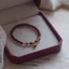 Rượu vang đỏ Garnet Lily of the Valley Vòng tay pha lê dâu tây Phong cách mới Niche Phụ kiện nữ thanh lịch
