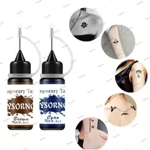 Mực xăm tạm thời PYCOU, 10ml Body Art Gloss Tint Paint Bán vĩnh viễn Mực thông thường giả, Đồ trang điểm DIY Sắc tố làm đẹp