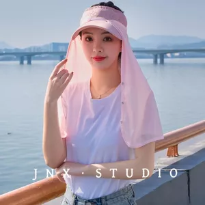 Mùa Hè Chống Nắng Rèm Chống Nắng Mũ Gạc Đi Bộ Đường Dài Ngoài Trời Đi Xe Đạp UV Chặn Cổ Mặt nạ Che Mặt Nắp Màn Cho Người Phụ Nữ Người