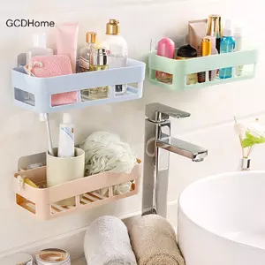 GCDHome Bán Dính Lưu Trữ Ra Phụ Kiện Phòng Tắm Góc Tắm Kệ Nhà Bếp Phòng Tắm Kệ Trang Trí Nhà Cửa HOT