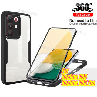 Ốp lưng 360 Full Cover Realme C85 C85Pro 5G 4G Chống sốc Acrylic Trong suốt Mặt trước Bảo vệ hai mặt Vỏ điện thoại cứng Realme C85 Pro