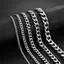 ECK Mới Hợp Thời Trang Cuba Dây Xích Nam Vòng Tay Thép Không Gỉ Cổ Điển 3 / 5 / 7 / 9 Mm Chiều Rộng Dây Chuyền Vòng Tay Dành Cho Nam Nữ Trang Sức Quà Tặng HOT