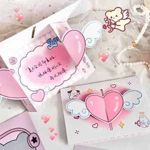 3D Thiệp Chúc Mừng Tình Yêu Ba Chiều Hoạt Hình Dễ Thương Ngày Lễ Tình Nhân Có Thể Gập Lại Tanabata Quà Tặng Sinh Nhật Phước Lành Lễ Tạ Ơn Lời Thú Tội 6.2