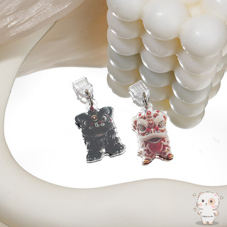 【Chamvn】có cổng sạc tương thích với IP và Android. Đồ trang trí múa lân bằng acrylic sáng tạo