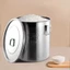 Hộp đựng ngũ cốc nhà bếp DONOVANQQ, Thép không gỉ 304 có nắp đậy Xô đựng sữa, Chống ẩm thực thực tế chống sâu bệnh có tay cầm Xô súp căng tin