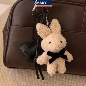 MAKY Kawaii Sang Trọng Thỏ Móc Khóa Y2K Thỏ Dễ Thương Nhồi Bông Móc Khóa Bapa Mặt Dây Chuyền VN