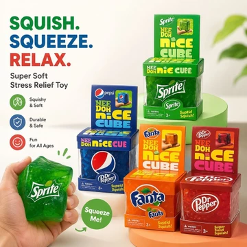 Hàng sẵn có Needoh Maltose Giải nén Khối Pinch Âm nhạc Ice Cube Văn phòng Di động Phục hồi chậm Nhào Đồ chơi giải nén Âm nhạc Pinch Đồ chơi giải nén