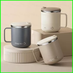 Cốc cà phê cách nhiệt bằng thép không gỉ YB2 có nắp Tay cầm tiện dụng Cốc nước văn phòng chống bỏng di động