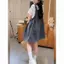 Váy dây đeo Denim cỡ lớn thời trang mùa hè Phong cách Preppy Sweet Cool Slimer Look Fried Street Niche Dress