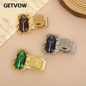 GETVOW Scarab Beetle Pen Clip, Scarab Beetle với Pen Loop Pen Pen Clip, Kim Loại Đàn Hồi Trang Sách Đánh Dấu Văn Phòng Phẩm Phụ Kiện