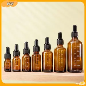VFZ 5ml-100ml Chai nhỏ giọt có quy mô Thuốc thử Giọt mắt Hổ phách Thủy tinh Hương liệu Chất lỏng tte Chai có thể đổ lại Du lịch Louislifecool