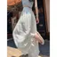 Trắng thêu mùa hè Phong cách mới dành cho nữ cạp cao co giãn dáng rộng hơn trông rộng có dây buộc Drape Quần thường ngày