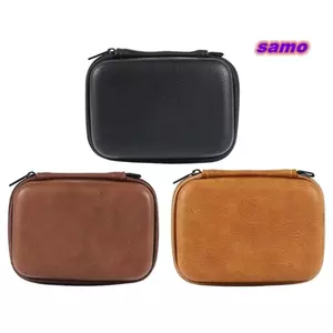 Vỏ bảo vệ bộ sạc SAMO, Bộ sắp xếp cáp dữ liệu USB có khóa kéo, Túi đựng tai nghe bằng da PU chống va chạm di động