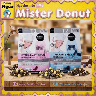 MISTER DONUT T1 - T2 : Thức ăn hạt cao cấp có Topping cho Mèo __