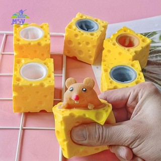 Chuột ép phô mai giảm căng thẳng - Trang trí bàn dễ thương cho người lớn và trẻ em