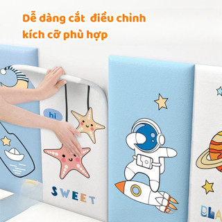 Tấm Xốp Dán Tường Chống Va Đập Cho Bé, Miếng Đệm Bảo Vệ An Toàn, Keo Dán Siêu Dính Không Hại Tường
