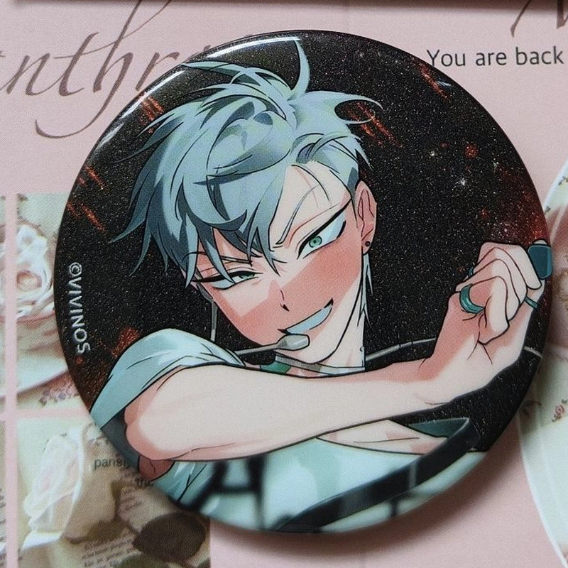 Alien Stage Ivan cho đến Luka 58mm Bộ sưu tập Huy hiệu Anime Huy hiệu Nhân vật Pin cho người hâm mộ và người sưu tập
