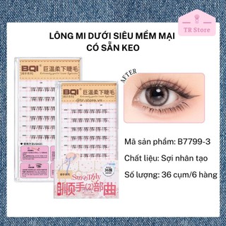 Bộ 36 Mi Dưới Tự Dính BQI - Nối Mi Dưới Không Cần Keo