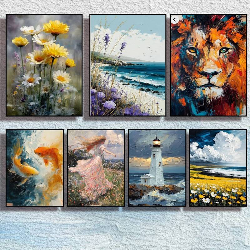 Tranh Sơn Dầu Phong Cách Tranh Canvas Cổ Điển Vẻ Đẹp Chân Dung Với Khung Trang Trí Công Sở Nét Mềm Vintage Hues Nghệ Thuật Nhà Trang Trí Tường Canvas Poster