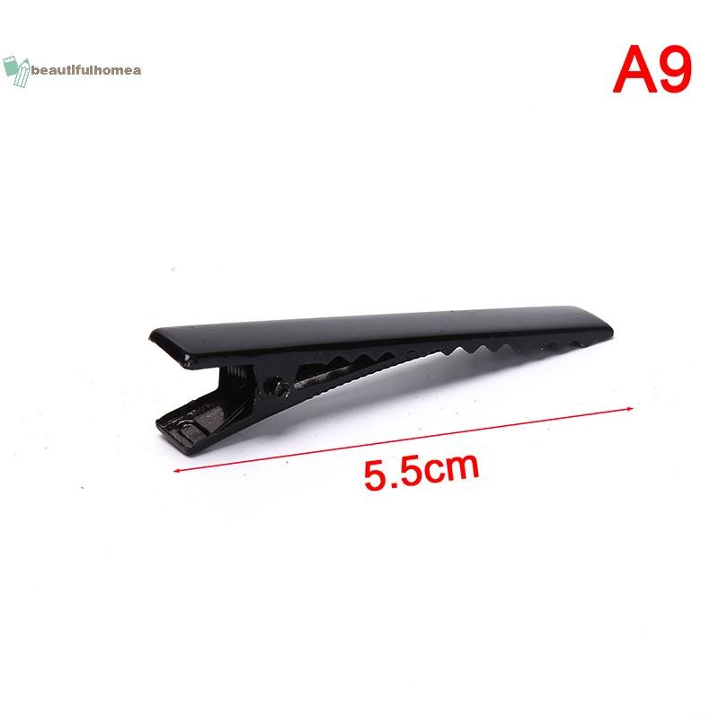 Kẹp tóc màu đen đơn prong cá sấu - Set 100 chiếc