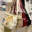 DARON Túi Itabag trong suốt, Túi đeo vai Harajuku JK phong cách Nhật Bản, Huy hiệu thời trang Hiển thị Túi Tote vải Pvc thông thường Mua sắm