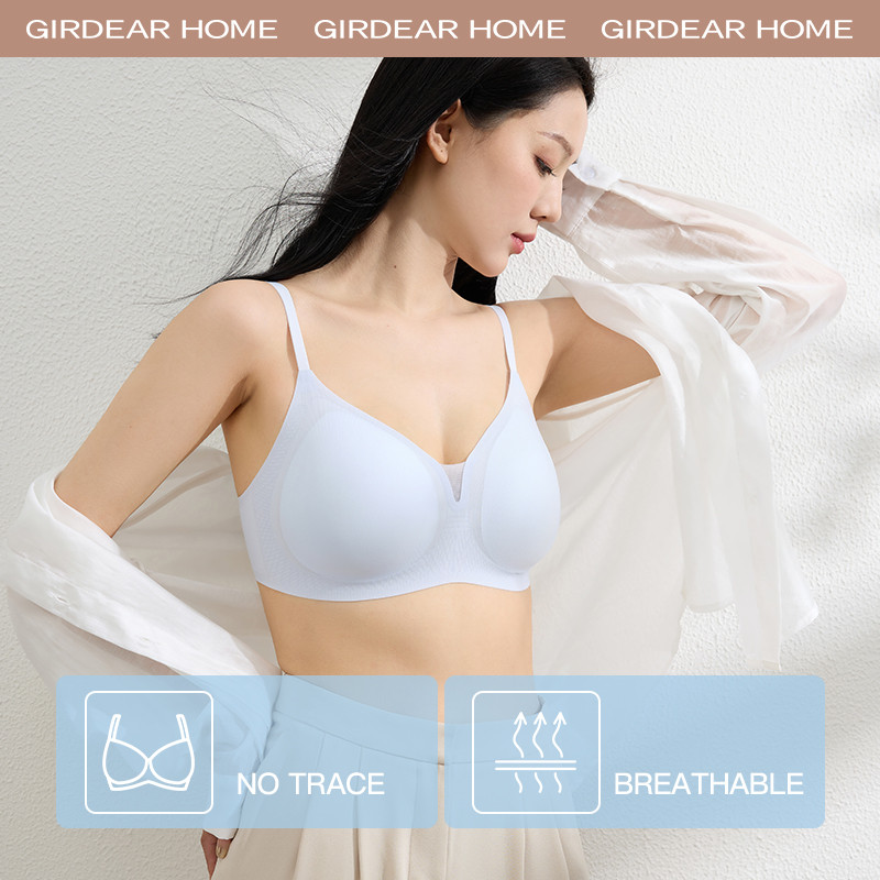 Girdear Home Áo Ngực Không Dây Siêu Mỏng Mát Mẻ Cho Nữ, Đệm Ngực Với Thiết Kế Lưới - Thoáng Khí Mềm Mại, Chống Chảy Xệ,8511FJ04