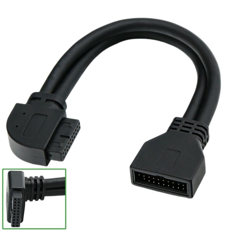 IOR 90 Độ USB3 0 Mặt Trước Cáp Chuyển Đổi 25cm 19Pin 20Pin Tương Thích Dễ Dàng Lắp Đặt Cho Vỏ PC Nâng Cấp