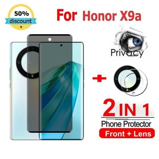 Bề mặt cong cường lực cho Honor X9C X9a X9b 5G 9H Kính chống gián điệp cho Honor Magic 7 Pro / 7 Lite / 7 Rsr Bảo vệ 2 trong 1 Kính cường lực phía trước + Bảo vệ Camera Chống trầy xước
