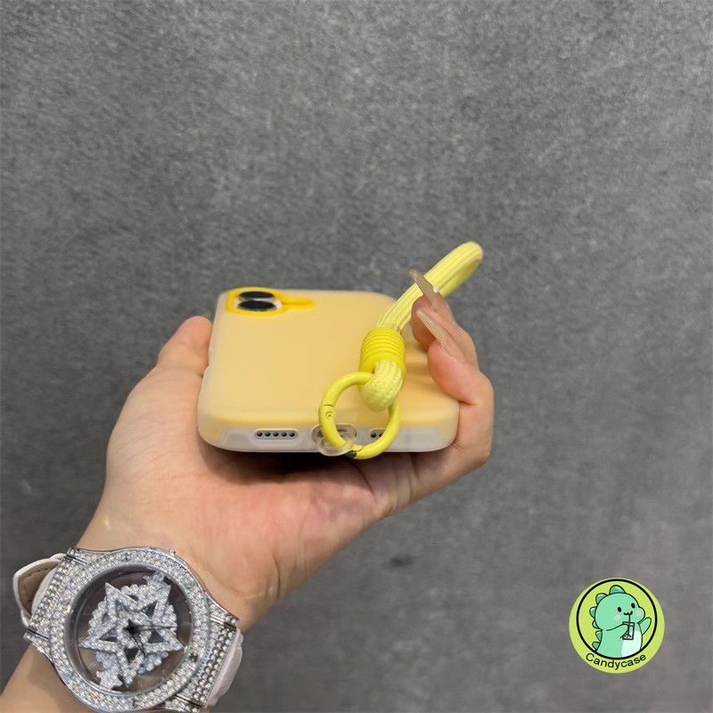 Ốp Điện Thoại 2in1 Có Dây Đeo Cho Samsung Galaxy A07 A06 A05 A05S F05 M05 A72 A04 A04E A04S 5G 4G Jelly Cover Dễ Thương Đơn Giản Ốp Lưng Dây Đeo Cổ Tay Vỏ Mềm Cứng