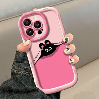 Ốp điện thoại hình thỏ dễ thương cho iPhone 16 / 15 / 14 / 13 / 12 / X / 7 / 11 / Plus / pro Max Vỏ mềm silicon mờ bao gồm toàn bộ Vỏ bảo vệ chống rơi