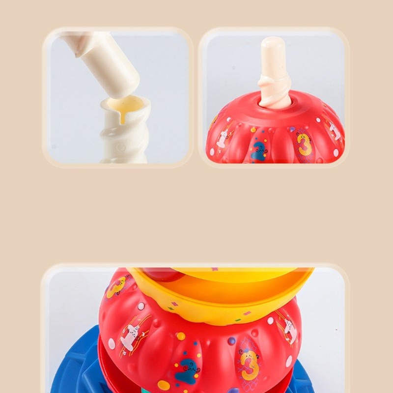 Inste Tập Đi Xếp Chồng Trò Chơi Học Tập Sớm Hoạt Động Xếp Hình Đồ Chơi Để Phát Triển Nhận Thức Phân Loại Màu Sắc Cho Bé Xoay Pla