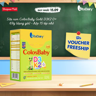 Sữa non Colosbaby Gold D3K2 0+ 69g (dạng gói) – hộp 15 tép nhỏ – VitaDairy