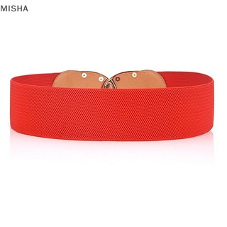 Misa Buckle Co Giãn Thắt Lưng Rộng Rộng Cummerbund Dây Thắt Lưng Phụ Kiện Nữ