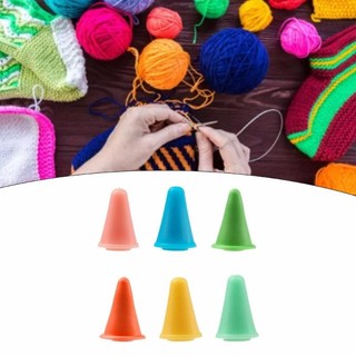 Comereally 20 Chiếc Đan Thủ Công Kim Điểm Bảo Vệ Nút Chặn Dụng Cụ Đan Kim Điểm Bảo Vệ Đan Đầu Kim